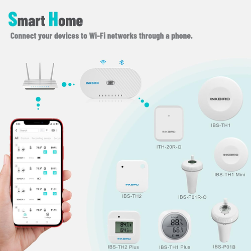 Wifi Thermometer Hygrometer 3 Pack with 300Ft Wireless Sensors & App Alerts | In - Picture 8 of 12