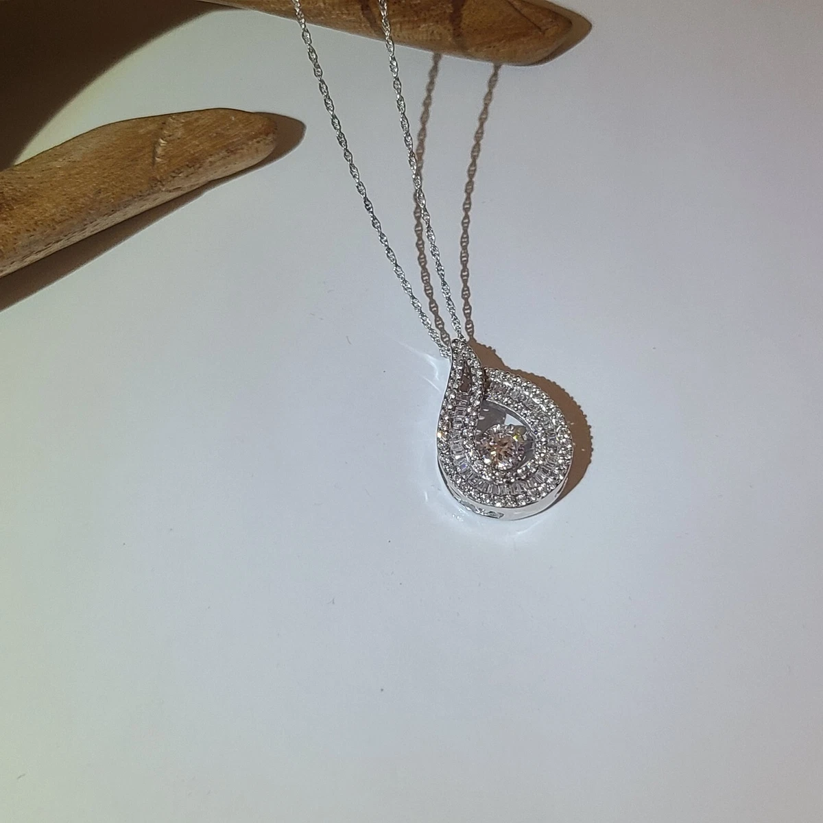 JTV BELLA LUCE DANCING BELLA STERLING SILVER 18IN NECKLACE WITH