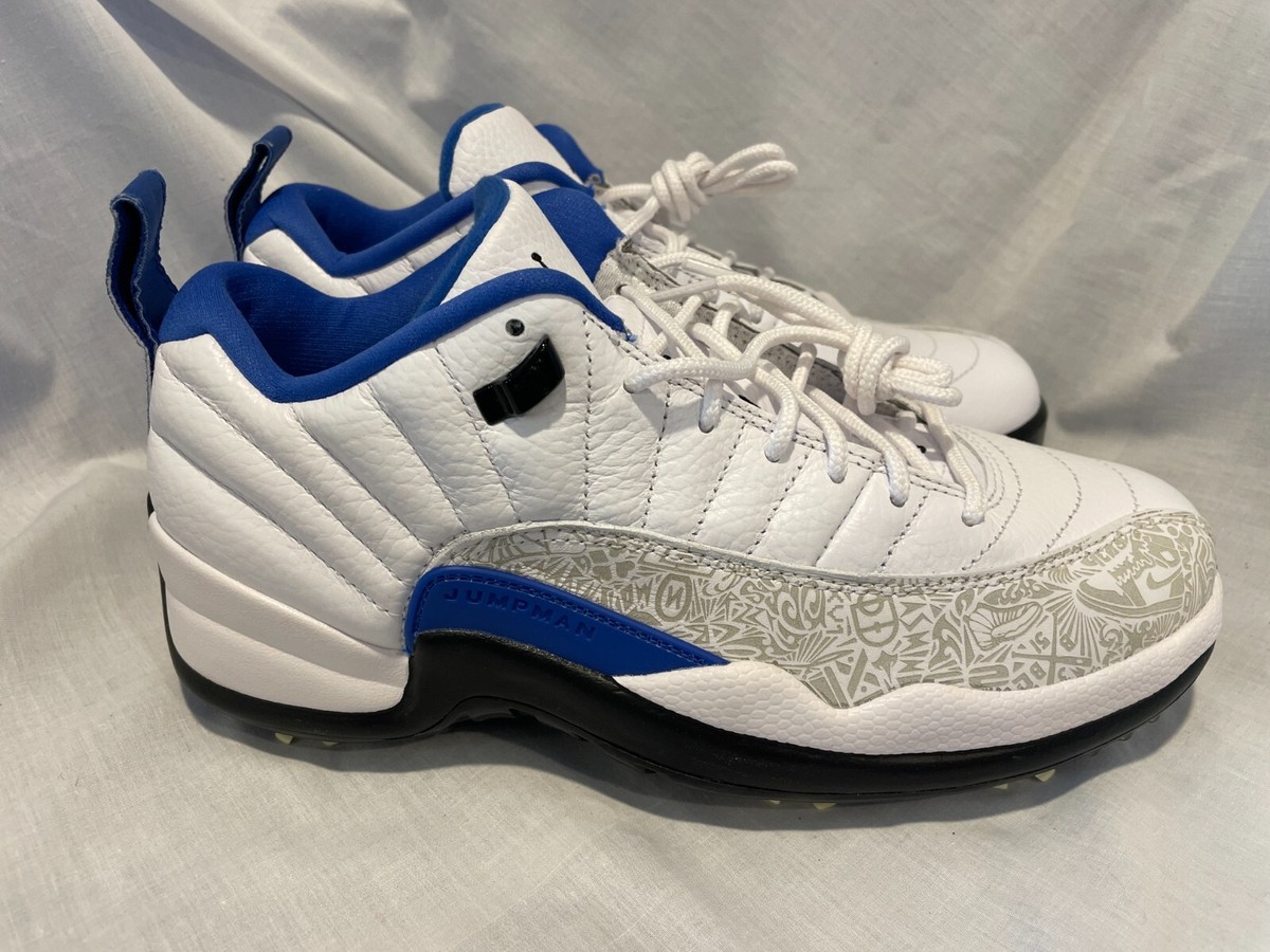 Air Jordan XII Low NRG Golf Shoes Mens 8 White Blue DM9015 105 New