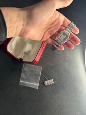 montre cartier femme Santos Acier/Or blanc 