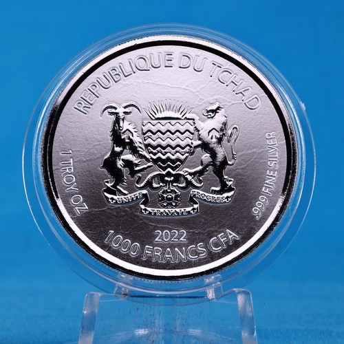 Tchad 1.000 Francs 2022 Egyptian Relics KEK Frog 1 Oz Silber Proof Like BU - Bild 8 von 9