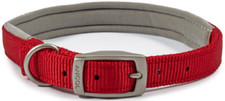 Padded Dog Collar - Red. 39cm - 48cm.