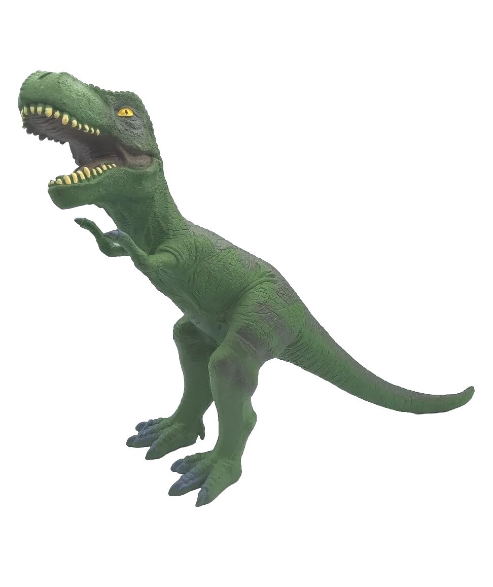 Tyrannosaurus Rex T-Rex Green Large Rubber Dinosaur 2112A Approx