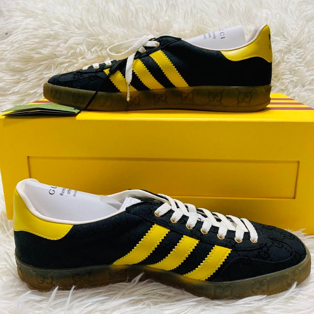 GUCCI x Adidas Collaboration Gazelle Sneakers Black Color GUCCI x Adidas Collaboration Gazelle Sneakers Black Color