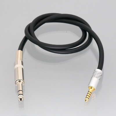 Headphone 4.4mm Male to 1/4'' 6.35mm Stereo TRS Plug Audio Balanced Cable L4E6S