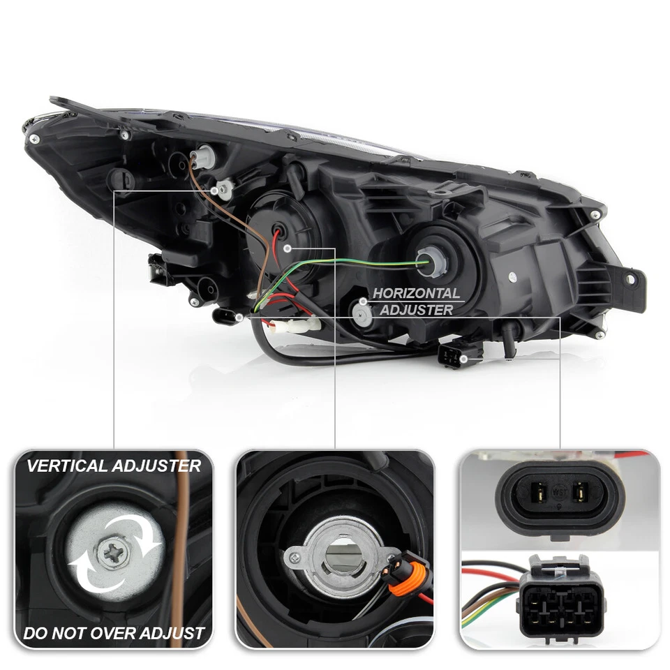 Faros proyectores de tubo LED de humo negro para Subaru Impreza Crosstrek 2012-2015 Foto 4 de 4