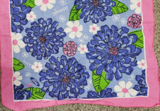 Ford Warriors in Pink Breast Cancer Awareness Blue Flowers Rodeo Biker Bandana