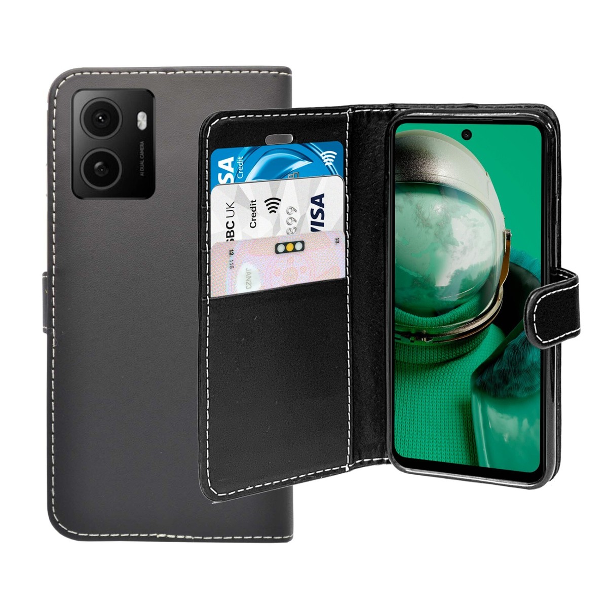 Case Collection per Cover HMD Pulse/Pulse+ / Pulse Pro - Custodia a Libro in Pelle con Slot Carte [Blocco RFID] Antiurto [Cavalletto] Portafoglio per Cover HMD Pulse Pro
