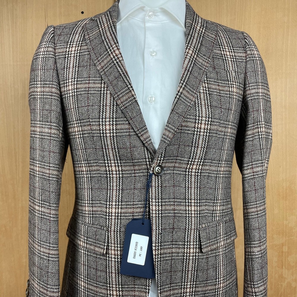 Men's Jacket Wool Ceremony Casual Sale Promotion Discount Made IN Italy -70%