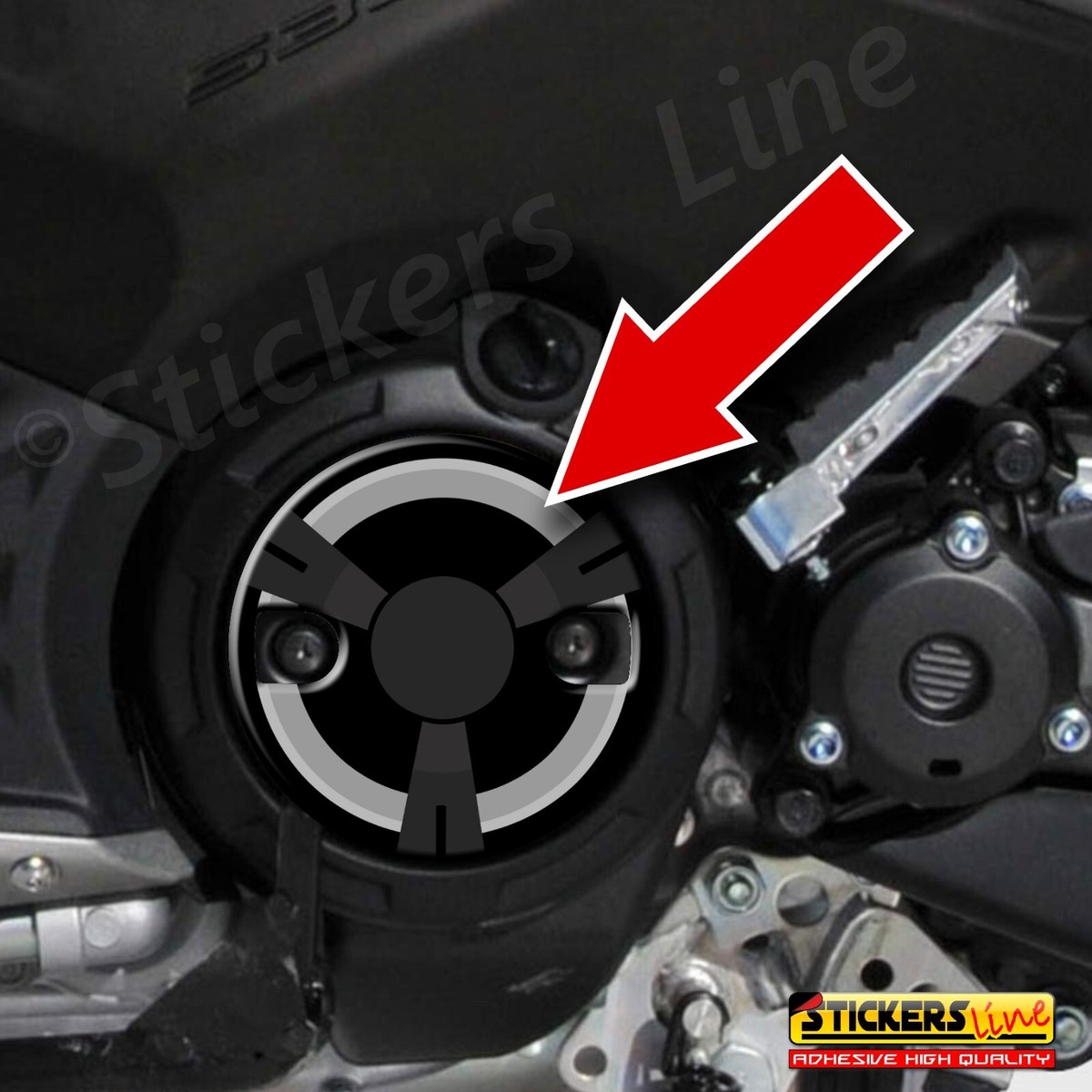 2 Stickers for Crankcase Tmax 500 - 530 Resin Sticker Diapason