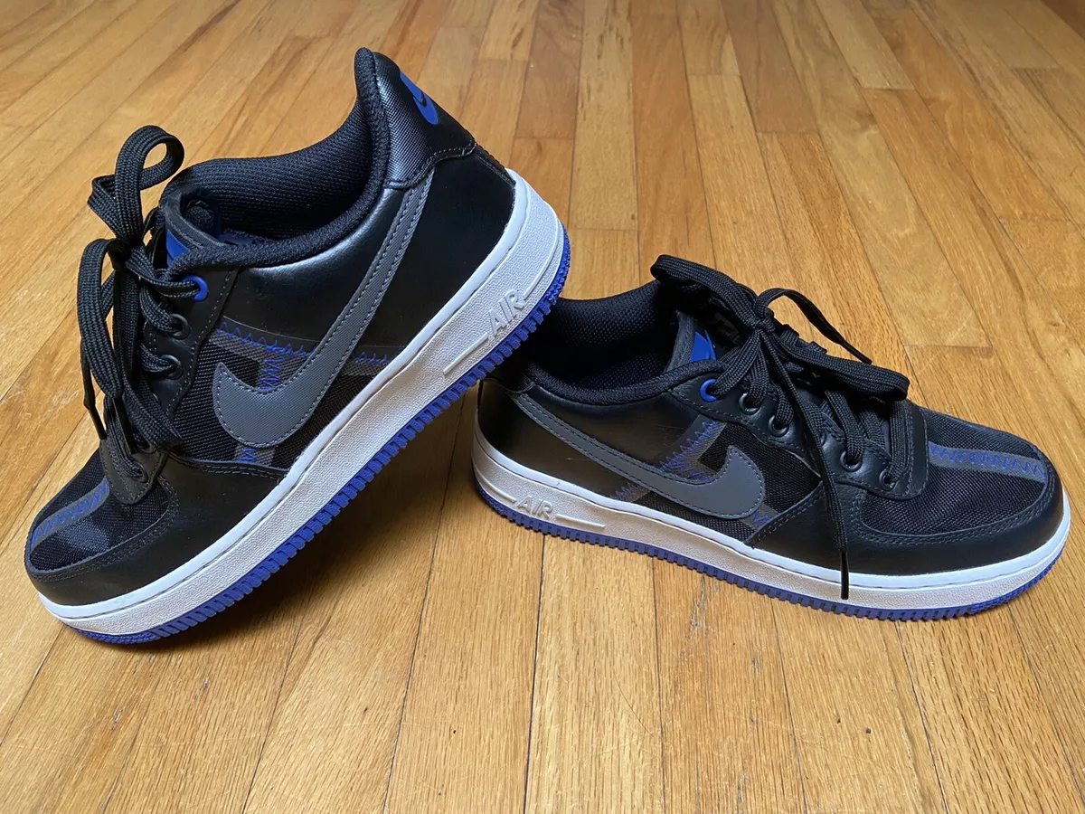 Nike Air Force 1 LV8 1 Black Racer Blue (GS). Size: 6.5Y. EUC.