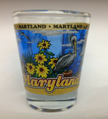Maryland State Wraparound Shot Glass By World By Shotglass