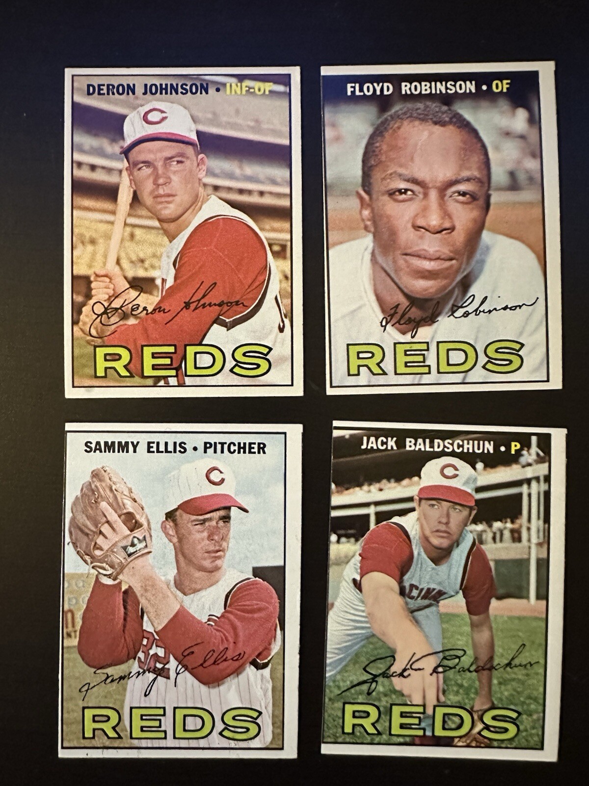 1967 Topps Deron Johnson Sammy Ellis Floyd Robinson Baldschun Cincinnati Reds