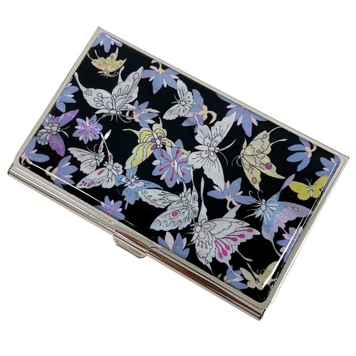 Mother of Pearl Business card holder cigarette case credit wallet - P Butterfly - Picture 3 of 5