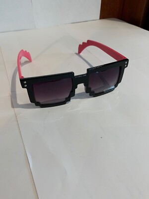 Pixel, 8 Bit, Sunglasses, Pink, Retro Arcade, Gamer Geek, New W. Tags, 80 s