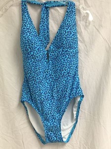blue leopard print swimsuit