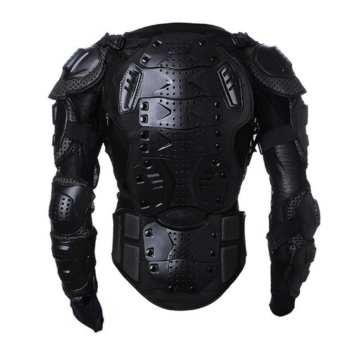Black Racing Body Armour Armor Full Sport Jacket Gear ATV Quad Dirt Pit Bike - Picture 3 of 11