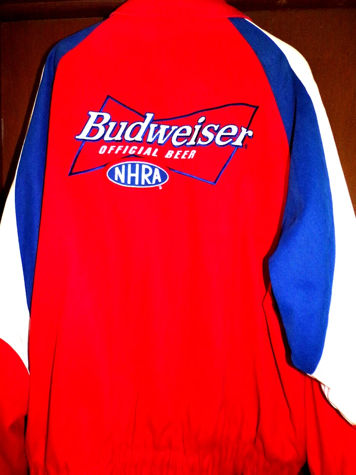 Chaqueta NHRA Budweiser H3 Sportgear XL Winston Drag Racing Vintage 2 Foto 2 de 4
