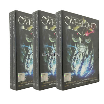 DVD Anime OVERLORD Season 1+2+3+4 Complete Series (1-52 + 2 Movies ) English Dub