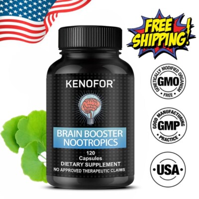 Brain Booster Nootropics 120 Capsules Brain Memory Supplement Mental Focus