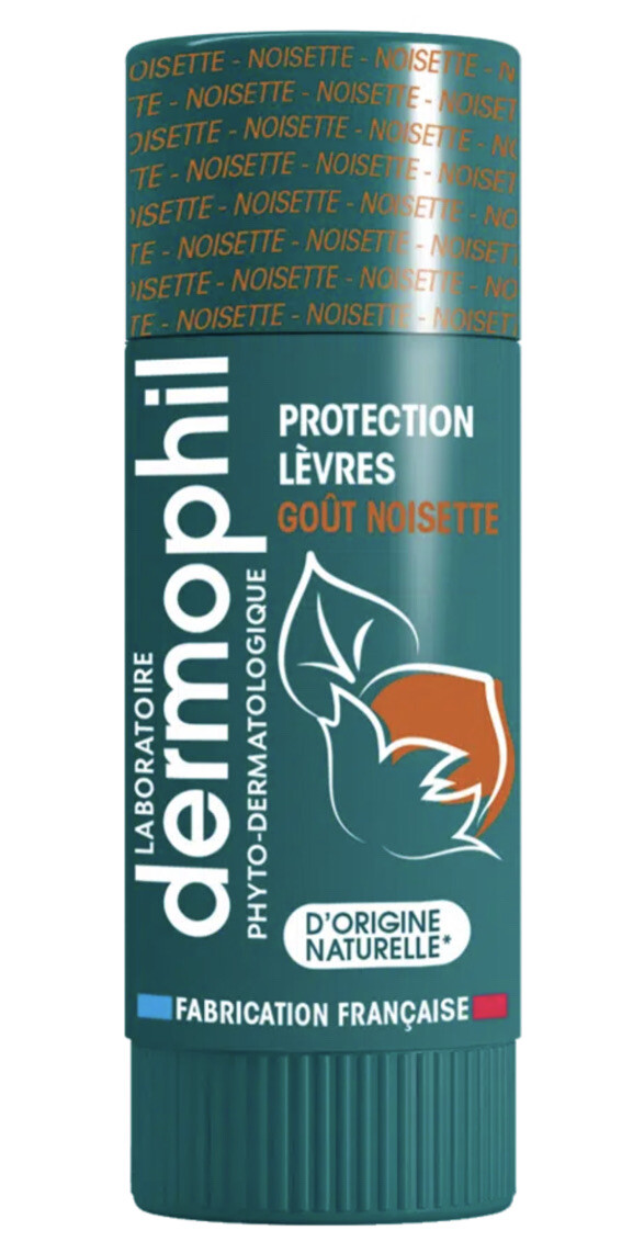 Baume à lèvres noisette DERMOPHIL BIO soin stick hydratant lot de 2 lèvres sèches