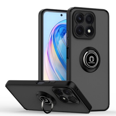 Für Honor X8A Hülle, Ring Armor Stoßfest Ständer Handy Cover + Displayschutz