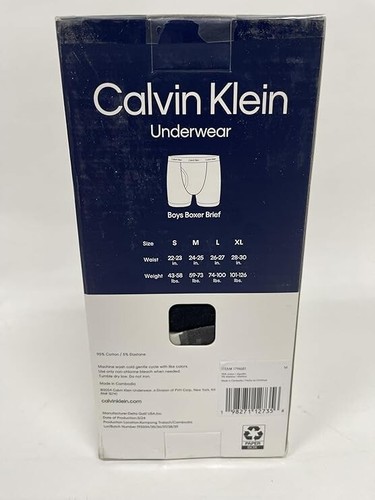Boys 6 Pack Sz M Calvin Klein Boxer Brief Underwear Cotton Stretch Tag-Free - Picture 3 of 3