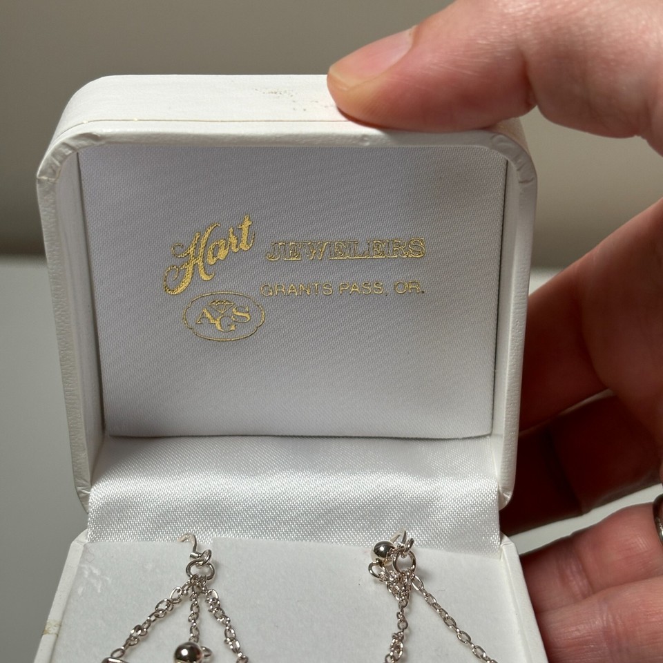 Hart Jewelers Sterling Silver Dangle Chandelier Earrings in Box Fine