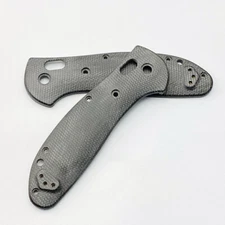 2pcs Black Handle Patch Custom Micarta Scales For Benchmade Griptilian 551 Knife