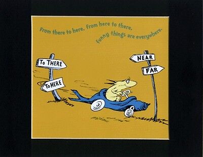 Dr Seuss To There Here Near And Far 8 X 10 Mat Print One Cool Race Car New Ebay