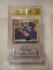 2012 ELITE MANNING/RODGERS AUTOS 4/5 PASSING THE TORCH BGS 9.5 GEM AUTOS 10 GOLD