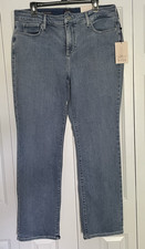 NWT NYDJ Size 16 Marilyn Straight Haley Lift Tuck Stretch High Rise Blue Jeans