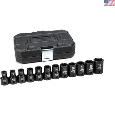 Durable 25-Piece Black Phosphate Impact Socket Set with High-Visibility Markings