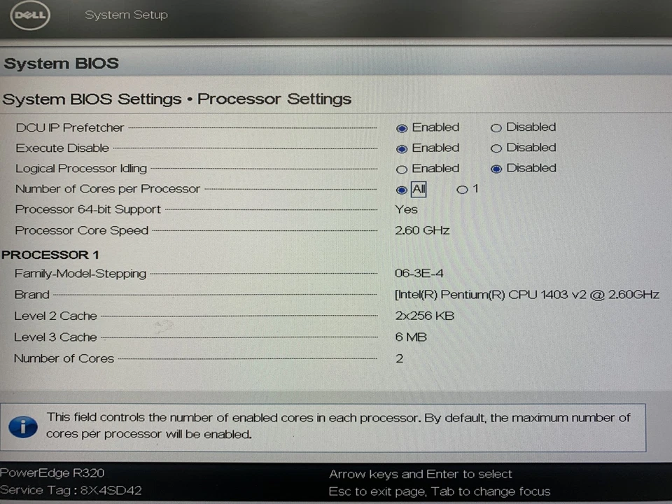 Dell PowerEdge R320 Pentium  1403 v2 2.6GHz 16GB RAM NO HDD NO OS Good - Image 3 of 4