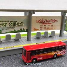 1 Juego Escala HO/OO Parada de Autobús Modelo Miniatura Ferrocarriles Calle Plataforma Paisaje Parte