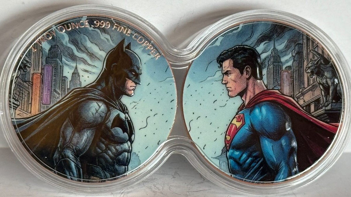 Dual Battle Sets Series 2 x 1 oz Batman vs Superman Copper Medals