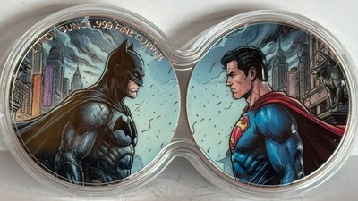 BATMAN vs SUPERMAN 2×1oz 銅メダル Dual Battle Sets Series 2 x 1 oz Batman vs Superman Copper Medals