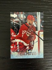 1996 Upper Deck Be a Player #S49 Red Wings Dino Ciccarelli AUTO