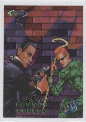 1995 Fleer Metal Batman Forever Two-Face Riddler Common Ground #20 1k3