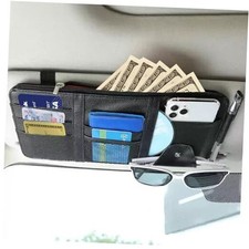 Multifunctional Car Sun Visor Organizer Sun Visor Caddy Sunvisor Pouch Black