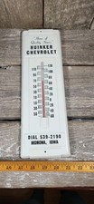 Monona Iowa HUINKER CHEVROLET Advertising Thermometer  Chevy Auto 