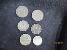 1925 Austria 1  and 1/2 Silver Shilling & 10 Groschen-others 6 coins