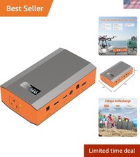 Portable Power Bank with AC Outlet, 65W 110V Portable Laptop Charger Battery ...