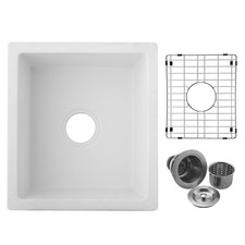 18x16 Inch Undermount Bar Sink with Grid and Strainer, Stainless Steel Kitchen