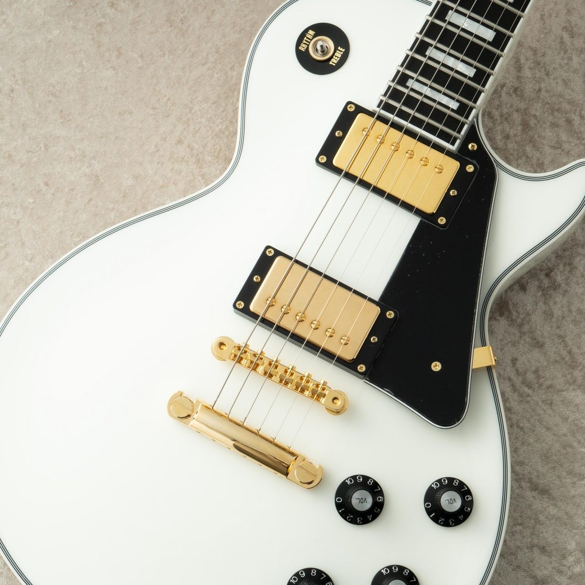 Edwards E-LP-CTM White Les Paul Custom Style MIJ Guitar w