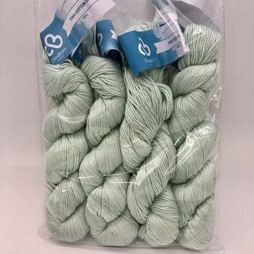 CLOUDBORN YARN Pima Cotton (Lot of 4) Mint 3-DK 3.5 oz 231 yd Peru