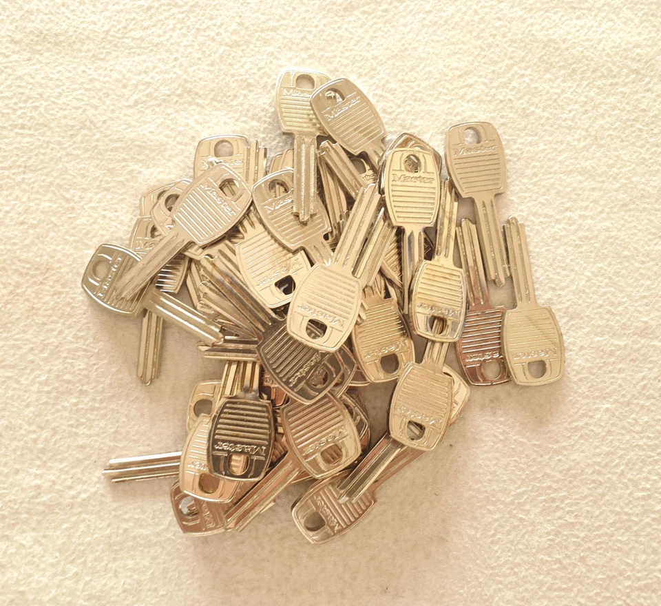 Chiave grezza vergine originale Master Lock 510K XB piatta nichelata lucchetti - Immagine 4 di 4