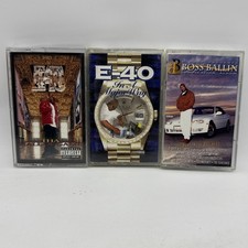 Lot of 3 O.G. E-40 Cassettes In a Major Way,Hall of Game, D Shot Boss Ballin 90s