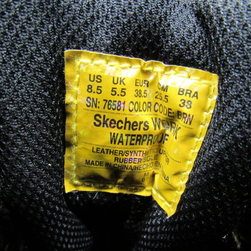 Skechers Autentico Impermeabile 3M Thinsulate Duck Stivali Uomo Marrone Nero Taglia 8,5 - Foto 9 di 9