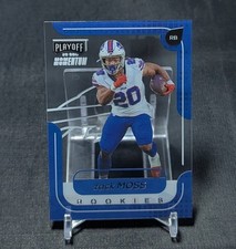 Zack Moss Playoff Momentum Acetate Rookie RC 2020 Chronicles Card #M-19 Bills. rookie card picture